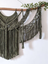 Load image into Gallery viewer, Large green macrame wall hanging Gina
