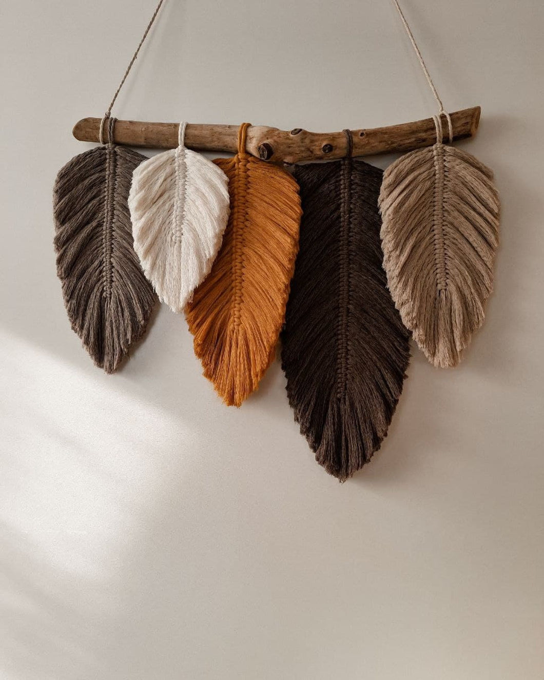 Brown Colored Macrame Feathers Peggy