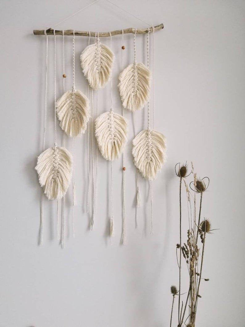 Macrame feathers wall hanging 