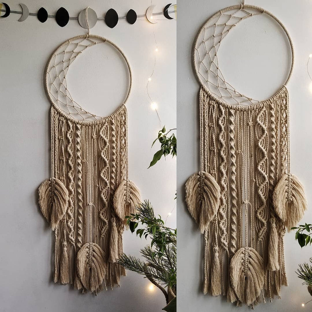 Macrame Moon Dream Catcher 