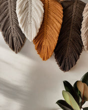 Load image into Gallery viewer, Brown Colored Macrame Feathers Peggy
